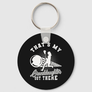 Lacrosse That's My Granddaughter Out There Grandpa Key Ring