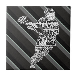 Lacrosse Typography Player Tile