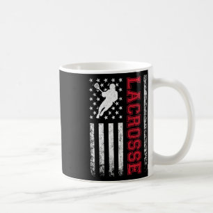 Lacrosse Usa Flag Lax Shirt Men Women Boys Girls Coffee Mug