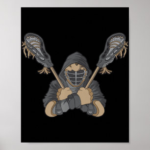 Lacrosse Vintage Retro Lacrosse Stick illustration Poster