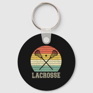 Lacrosse Vintage Retro Lacrosse Stick Sun Gifts Key Ring