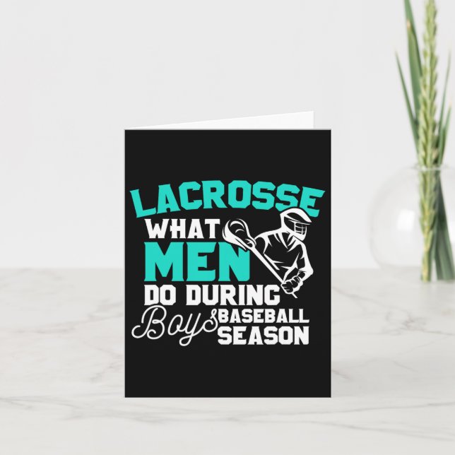 Lacrosse What Men Do During Boys Baseball Gift  Card (Front)