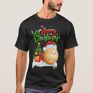 Lacrosse Xmas Decorations Santa Lacrosse Christm T-Shirt