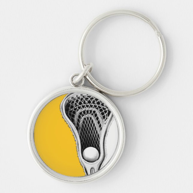 Lacrosse Yellow Team Keychain (Front)