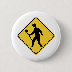 Lacrossing 6 Cm Round Badge