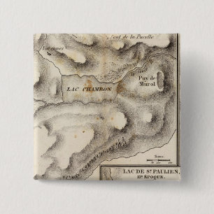 Lacs volcaniques 15 cm square badge