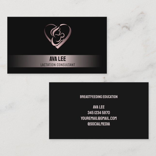 Lactation Black Bronze Business Card (Front/Back)