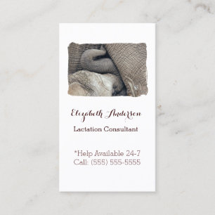 Lactation Consultant Breastfeeding Baby Elephant Business Card
