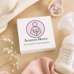 Lactation Consultant Breastfeeding Leche Baby Square Business Card