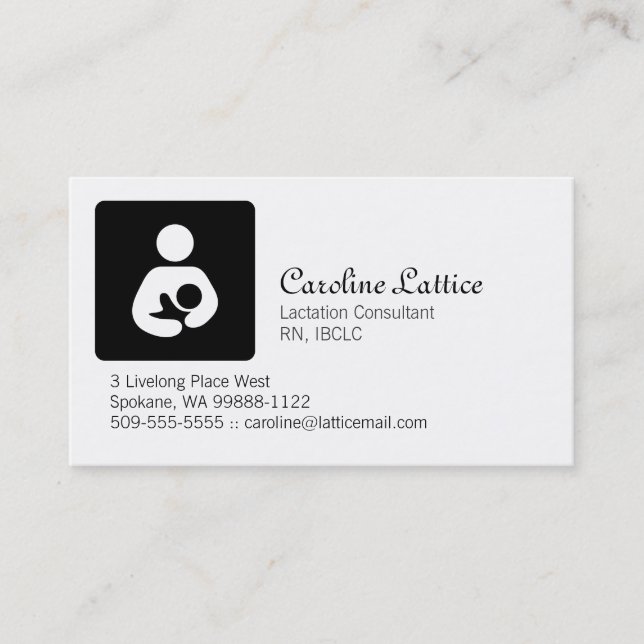 Lactation Consultant Business Card (Front)