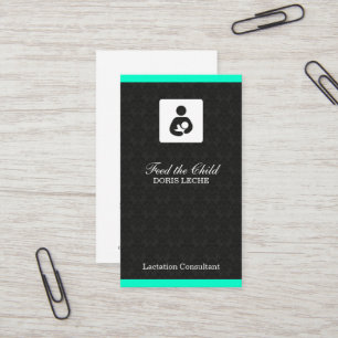 Lactation Consultant Damask Colour Bar Business Card