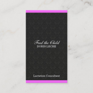 Lactation Consultant Damask Colour Bar Business Card