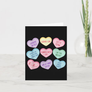Lactation Consultant Valentine Heart Candy Breastf Card