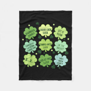 Lactation st patrick day breastfeeding consultant fleece blanket
