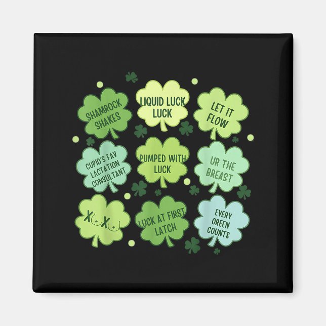 Lactation st patrick day breastfeeding consultant magnet (Front)