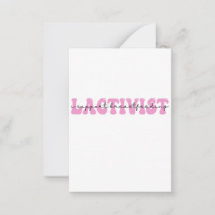Lactivist I Support BreastFeeding Awareness Week Card