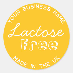 Lactose Free Lactose Allergy Packaging Label