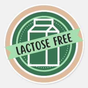 Lactose Free, No Dairy, Lactose Intolerant Classic Round Sticker