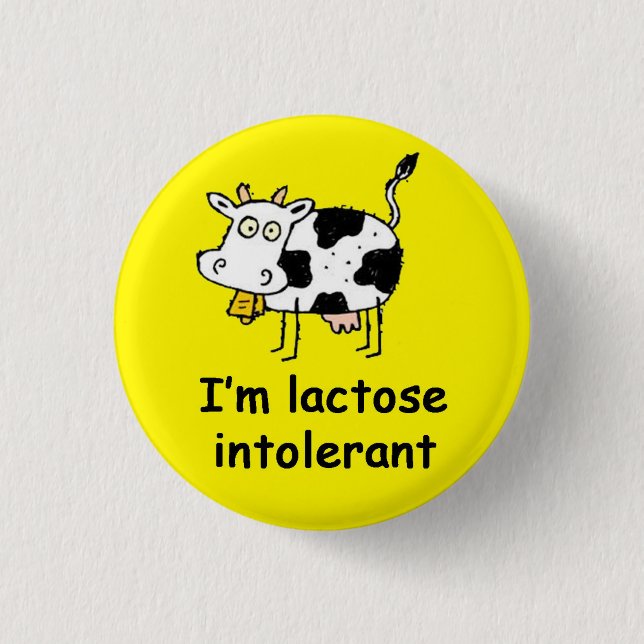 Lactose Intolerance Allergy Alert 3 Cm Round Badge (Front)