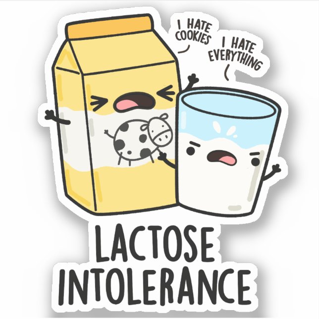 Lactose Intolerance Funny Milk Pun  (Front)