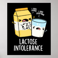 Lactose Intolerance Funny Milk Pun Dark BG