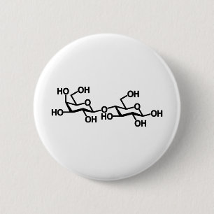 Lactose Milk Structure 6 Cm Round Badge
