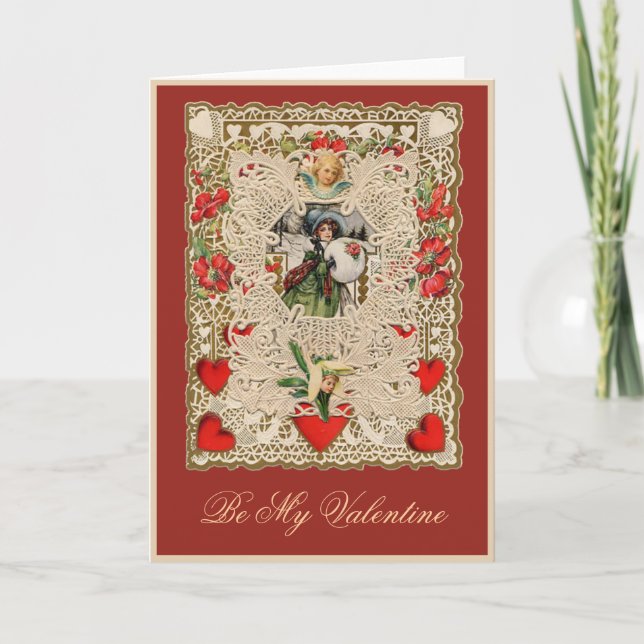 Lacy Design Victorian Valentine Greeting Cards (Front)
