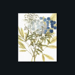 Lacy Leaves - Flowers and Greenery Canvas Print<br><div class="desc">Lacy Leaves I by Unknown. Features blue-toned flowers with greenery.</div>