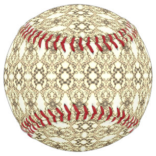 Lacy Look of Flowers Golden Sepia Softball