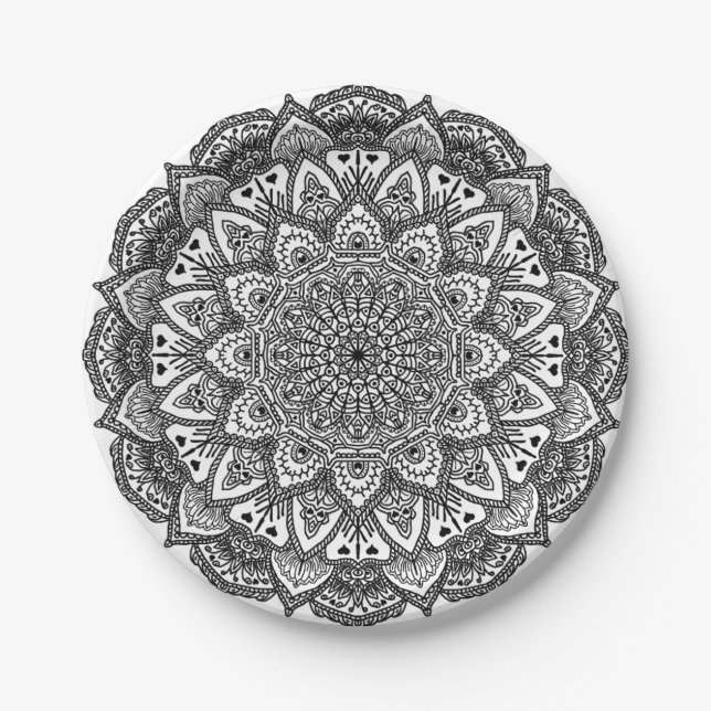 Lacy Mandala Paper Plates (Front)