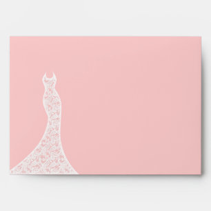 Lacy Pink Bridal Shower Envelope