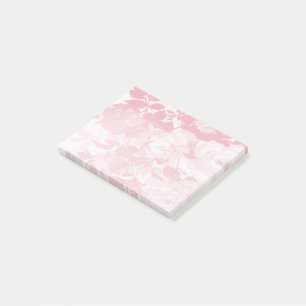 Lacy pink flower post-it notes