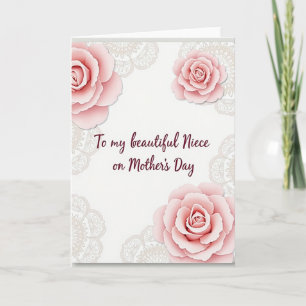 Lacy Roses Mothers Day Card