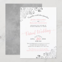 Lacy Silver Elegant Pink & Grey Virtual Wedding