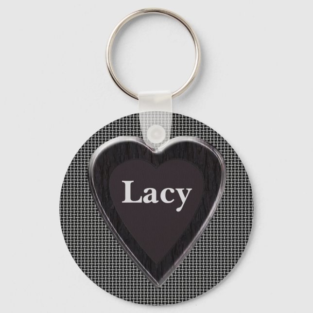 Lacy Stole My Heart Keychain (Front)