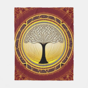 Lacy Tree of Life Fleece Blanket