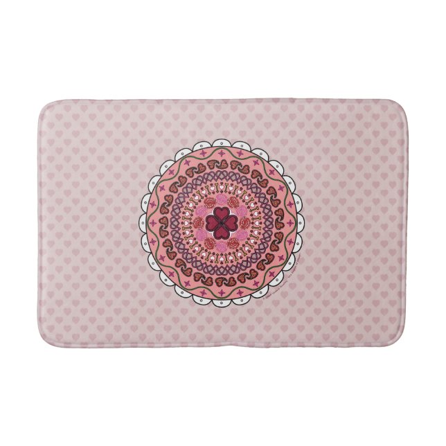 Lacy Valentine's Day Bath Mat (Front)