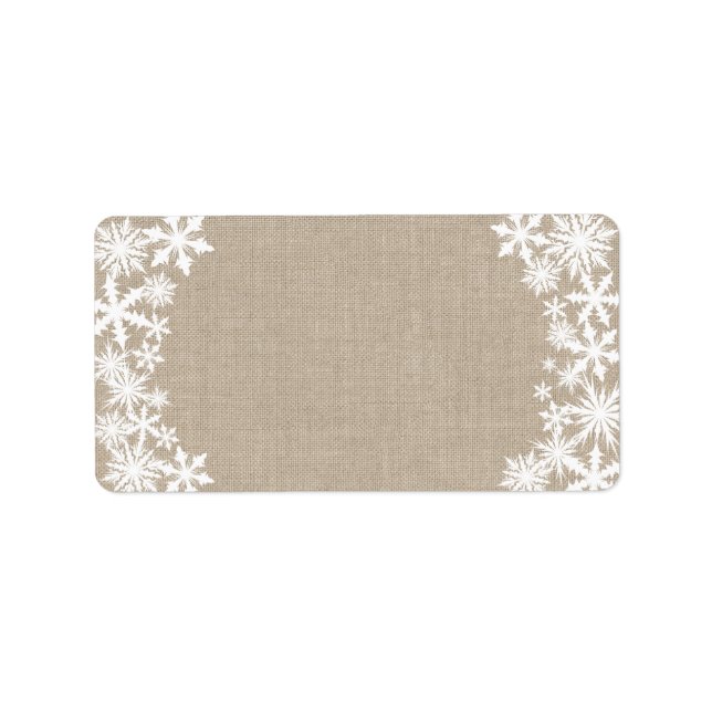 Lacy Winter Holiday Address Label (Front)