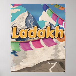 Ladakh, India Vintage travel poster