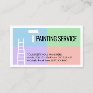 Ladder Paint Brush On Pastels Business Card