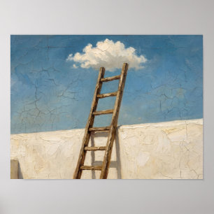 Ladder to the Cloud Painting Poster