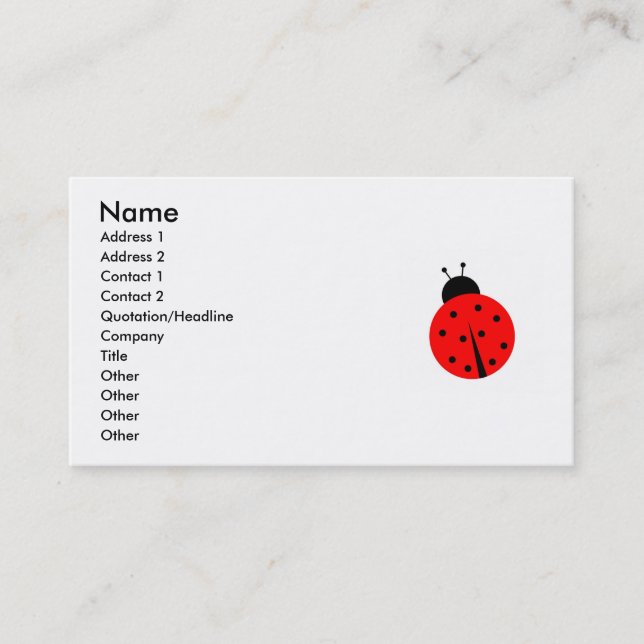 Ladiebug Business Card (Front)