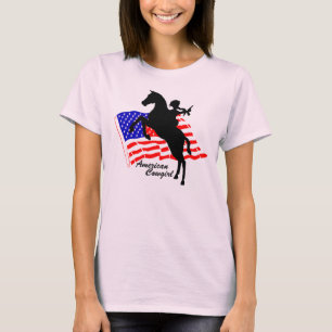 Ladies American Cowgirl Baby Doll T-Shirt