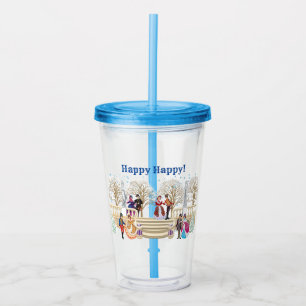 Ladies and hussars strolling through the Park Acrylic Tumbler