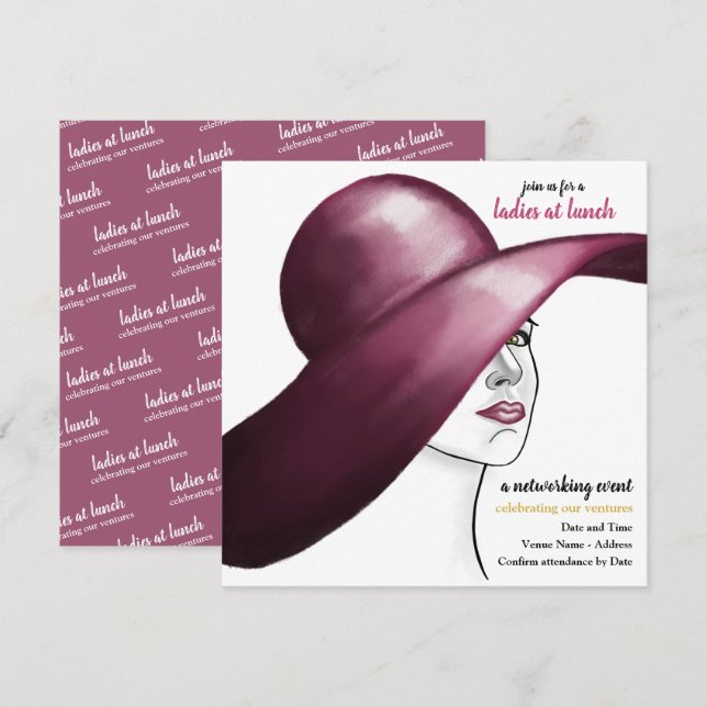 Ladies at Lunch – A Chic Networking Affair Invitation (Front/Back)