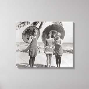 Ladies at the Beach, 1920 Canvas Print