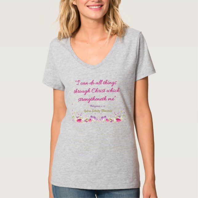 Ladies Basic Bible Scripture T-Shirt (Front)