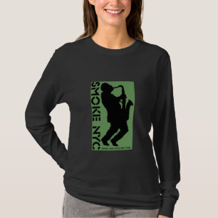 Ladies Black LS Logo - Customised T-Shirt