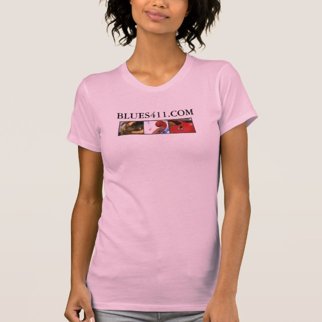 Ladies Blues411 Slogan Tank (Front)