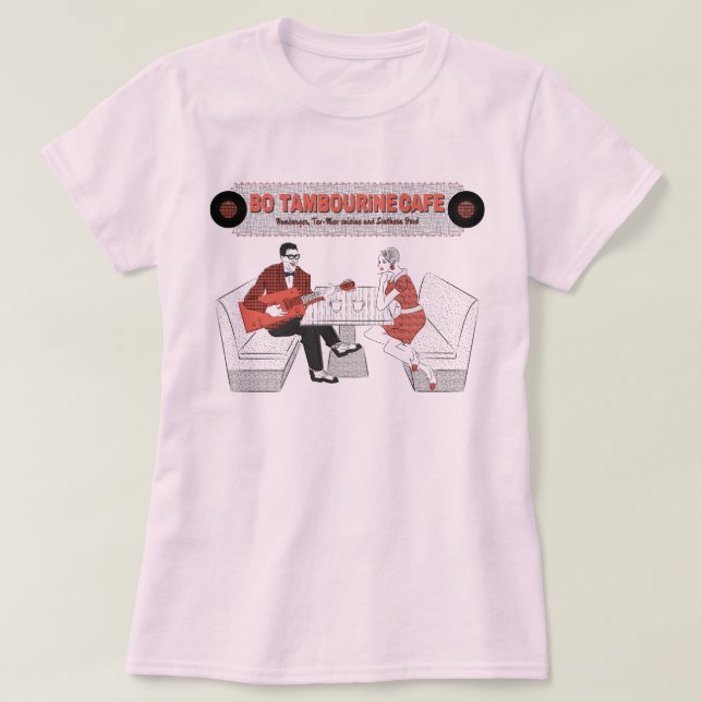 Ladies BO TAMBOURiNE CAFE T-Shirt (Design Front)